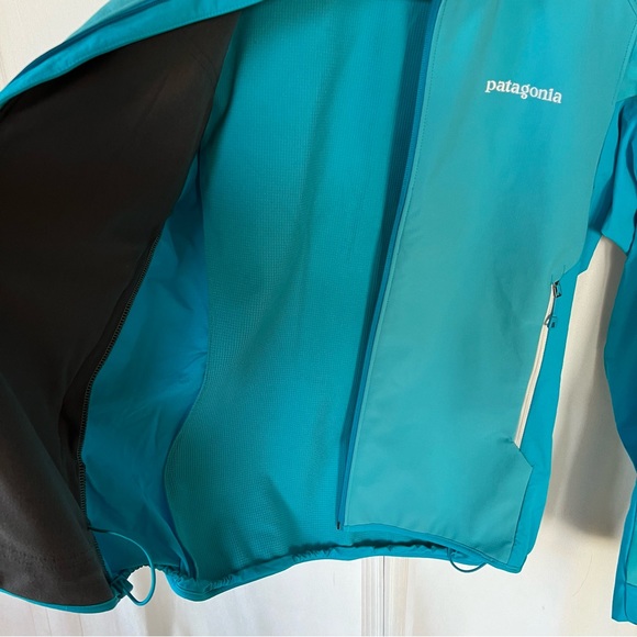 PATAGONIA Polartec Adze Full Zip Jacket W/ Logo Teal Blue - Picture 7 of 12